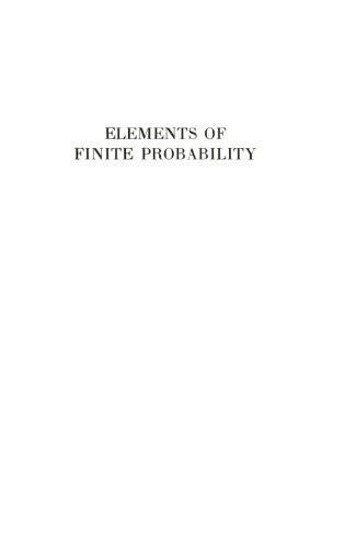 Elements of Finite Probability