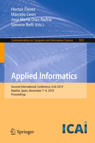 Applied Informatics: Second International Conference, ICAI 2019, Madrid, Spain, November 7–9, 2019, Proceedings