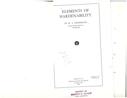 Elements of Hardenability