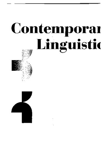 Contemporary Linguistics: An Introduction