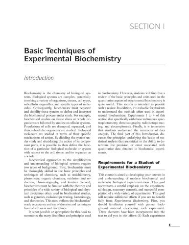 Experimental Biochemistry