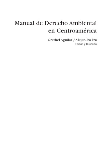 Manual de derecho ambiental en Centroamérica