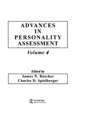 Advances in Personality Assessment : Volume 4