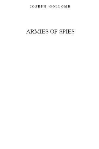 Armies of Spies (Nazi covert operations before WW II)