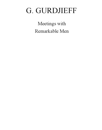 Meetings With Remarkable Men