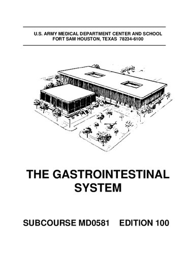 The Gastrointestinal System MD0581