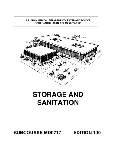 Storage and Sanitation