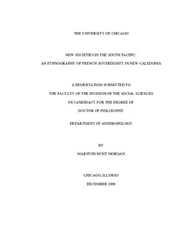 New societies in the south Pacific: An ethnography of French sovereignty in New Caledonia