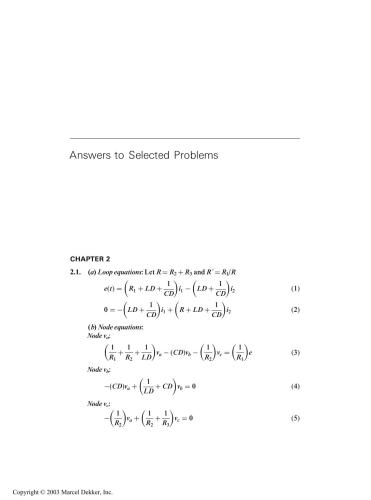 Linear Control System Analysis and Design