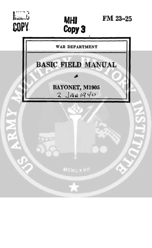 Basic field manual, bayonet, M1905