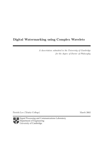 Digital Watermarking using Complex Wavelets