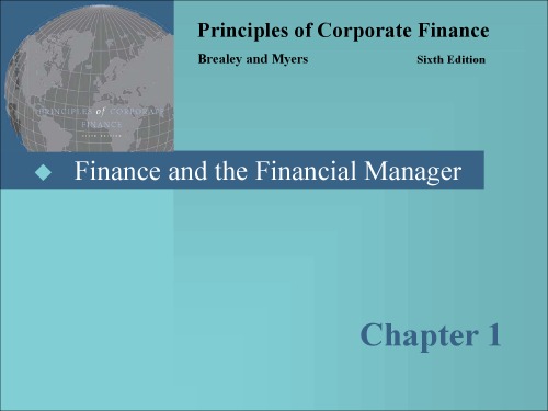 Principles Of Corporate Finance