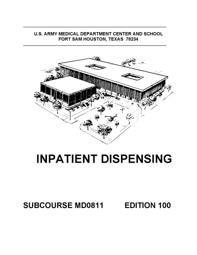 Inpatient Dispensing MD0811