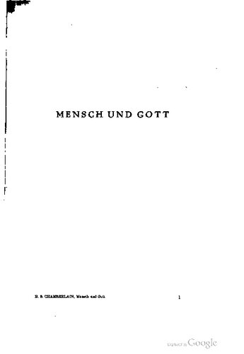 Mensch und Gott (1921, 323 S., Scan)