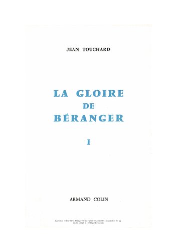 La Gloire de Béranger.