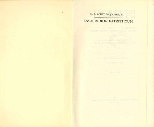 Enchiridion patristicum. Loci ss. patrum, doctorum scriptorum ecclesiasticorum