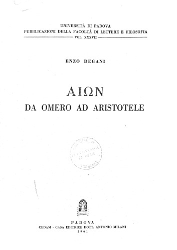 Aion da Omero ad Aristotele