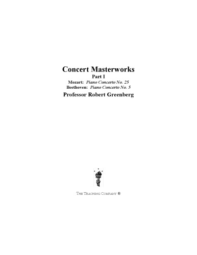 Concert masterworks