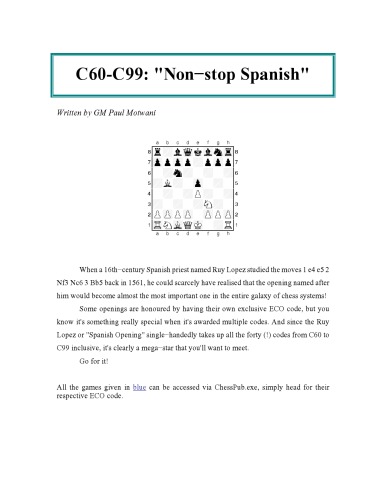 Spanish Opening C60-C99