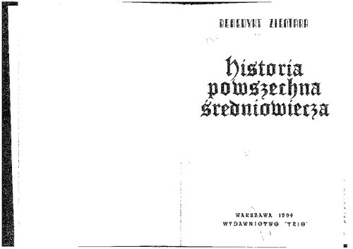 Historia powszechna średniowiecza