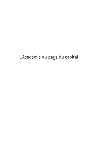 L'académie au pays du capital