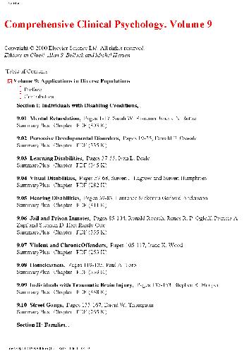 Comprehensive Clinical Psychology