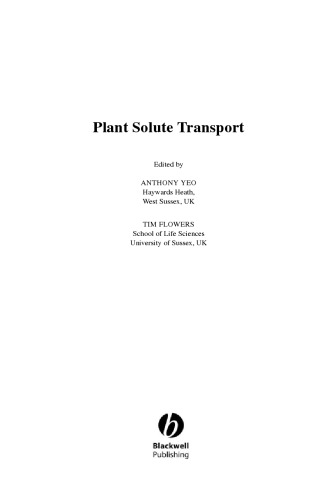 Plant Solute Transport