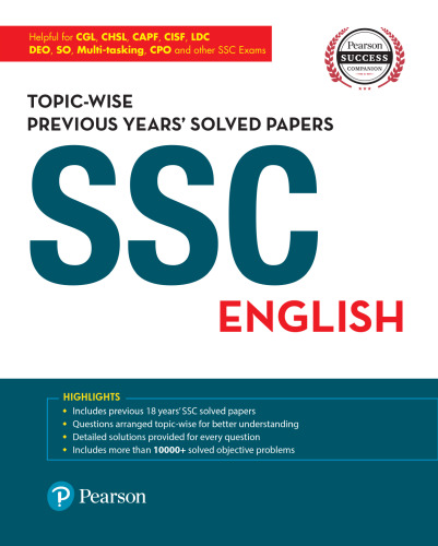 SSC English Topic-wise Previous Years' Solved Papers