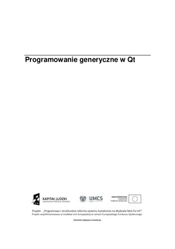 Programowanie generyczne w Qt