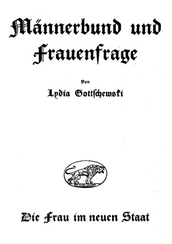 Maennerbund und Frauenfrage