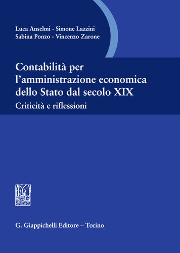 Contabilità per l'amministrazione economica dello Stato dal secolo XIX. Criticità e riflessioni