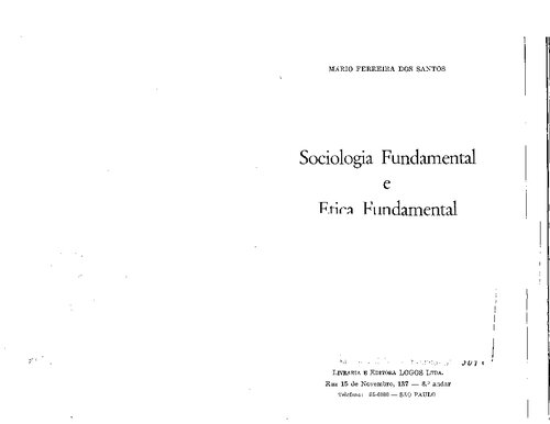 Sociologia Fundamental e Ética Fundamental