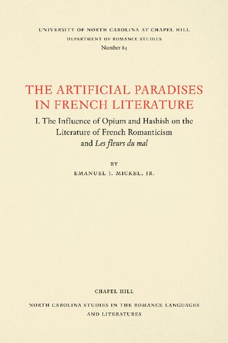 The Artificial Paradises in French Literature