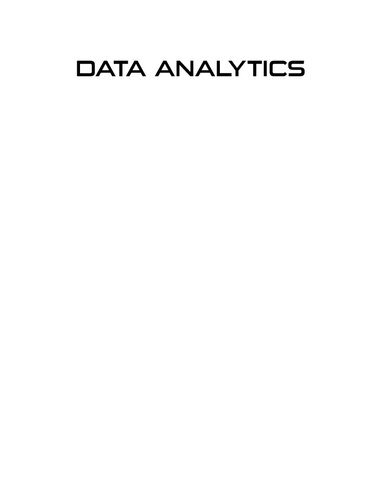 Data analytics