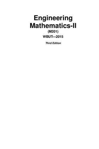 Engineering Mathematics-II (M201) WBUT—2015