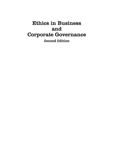 Ethics In Business And Corporate Governance