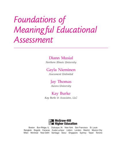 Foundations of Meaningful Educational Assessment