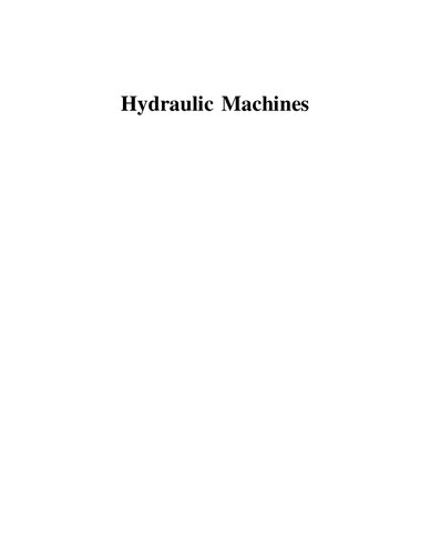 Hydraulic Machines