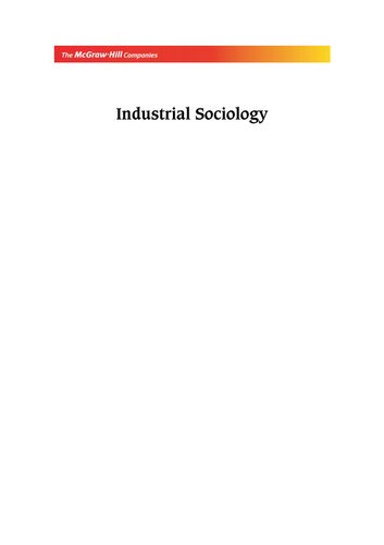 Industrial Sociology