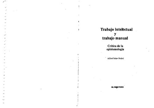 Trabajo intelectual y trabajo manual: crítica de la epistemología