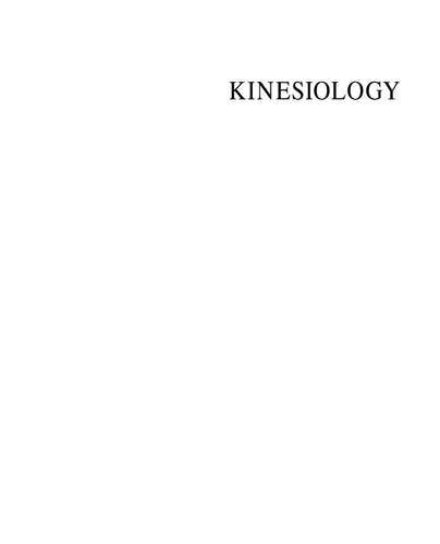 Kinesiology: Scientific Basis of Human Motion