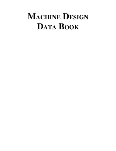 Machine Design Data Book