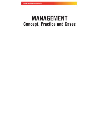 Management: Concept, Practice and Cases