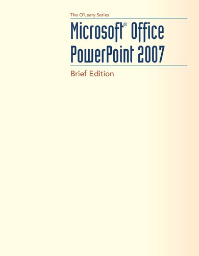 Microsoft Office PowerPoint 2007 Brief