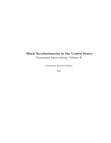 Black Revolutionaries in the United States