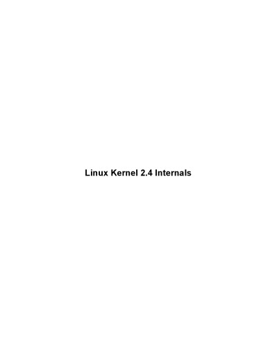 Linux kernel 2.4 internals