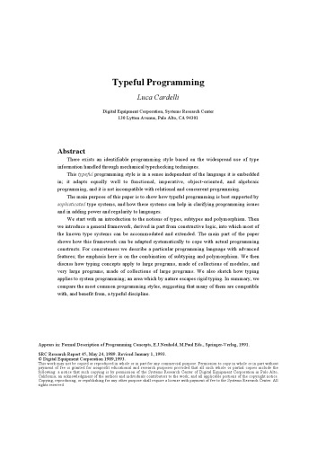 Typeful programming