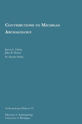 Contributions to Michigan Archaeology