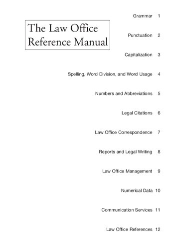 The Law Office Reference Manual