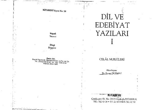 Dil ve Edebiyat Yazıları